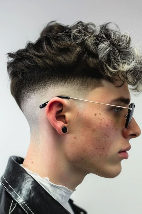 Baixo desbotamento, Edgar Cut Cut com topo branqueado.