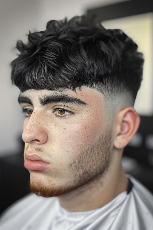 Top edgar bagunçado com penteado de Edgar, com mago.