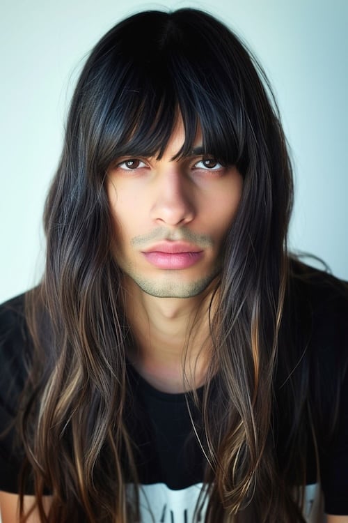 Rotes bate o corte de cabelo longo para o jovem.