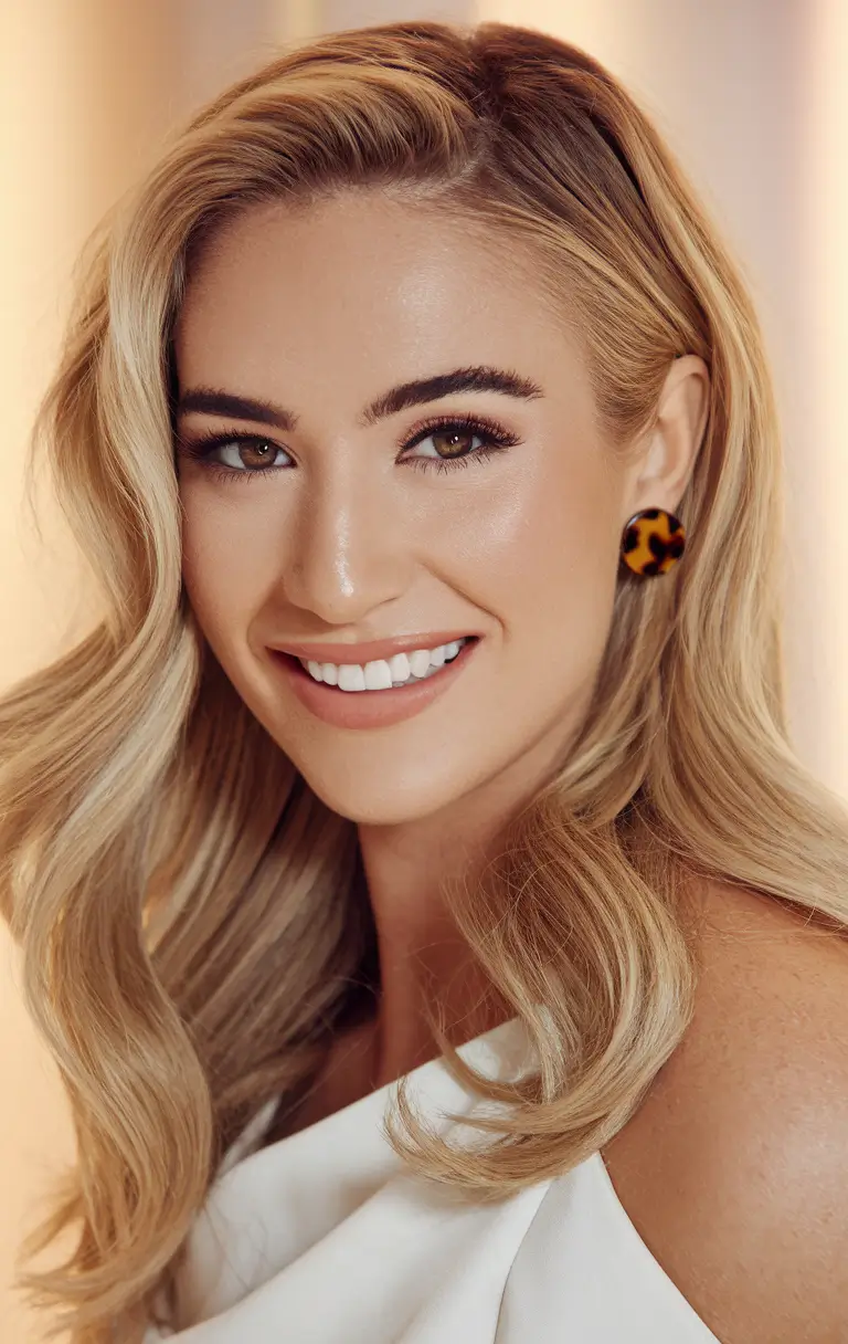 Cor do cabelo de outono para loiras 2025 ondas de balayage de caramelo para um brilho clássico de outono