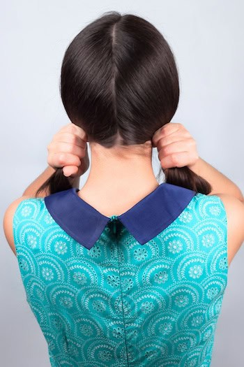 Tutorial de cabelo de trança francesa dupla - Etapa 1.