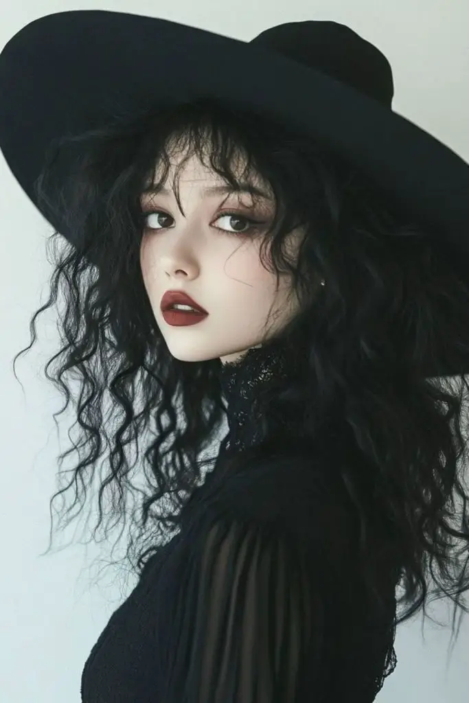 Bailarina assombrada com cachos fantasmagóricos