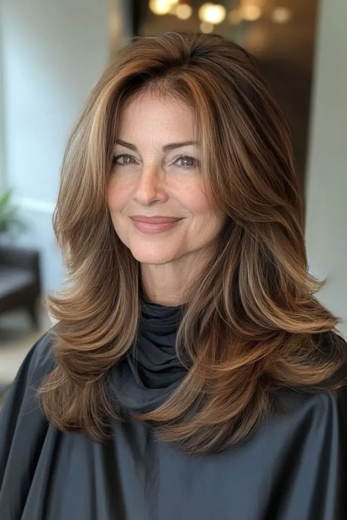 30 cabelos longos lindos mulheres mais velhas mais de 50 idéias - Idéias de cabelo elegante