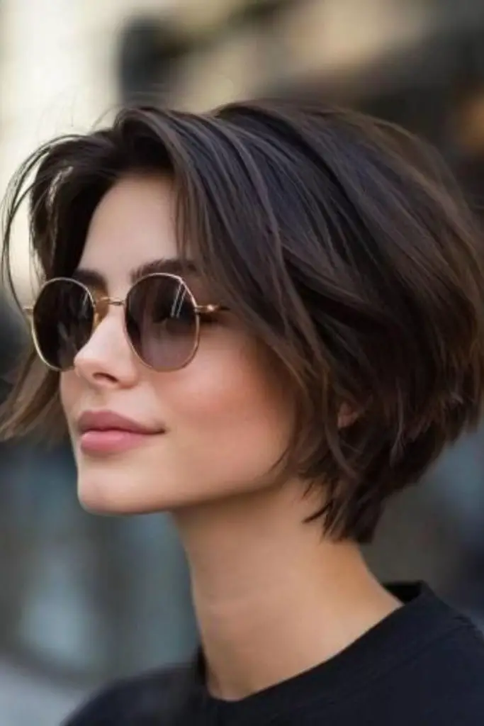 Bob estruturado com salto sutil.