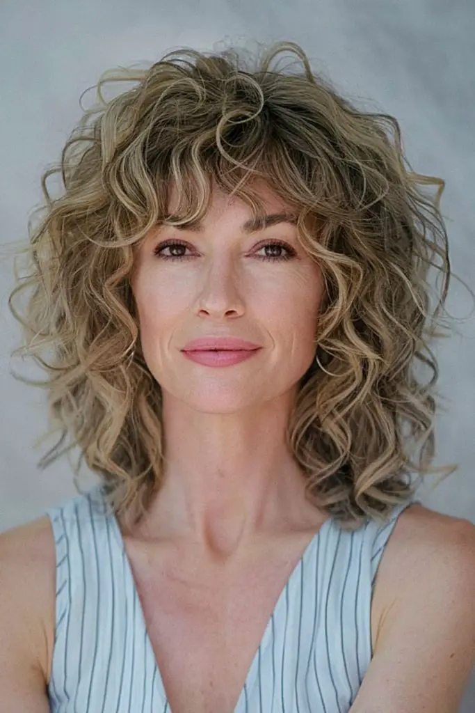 Cachos desgrenhados com acabamento ousado