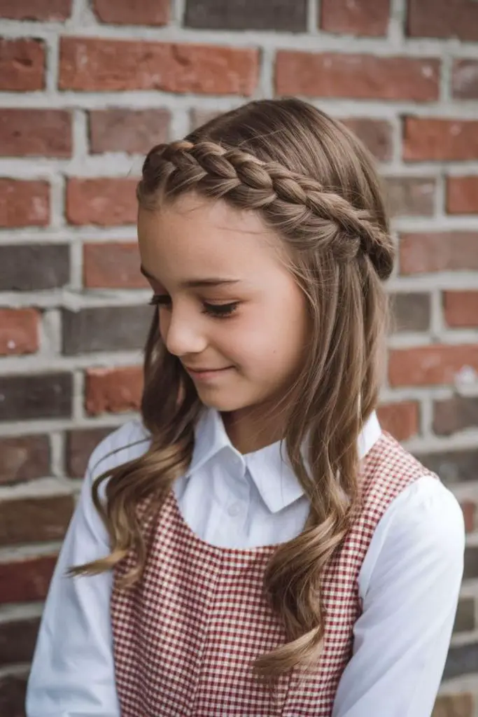 Crown Fishtail Braid com ondas