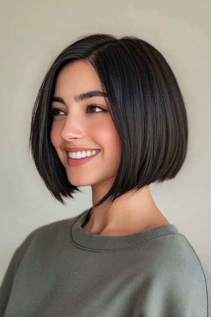 Bob brilhante com charme mínimo frio.