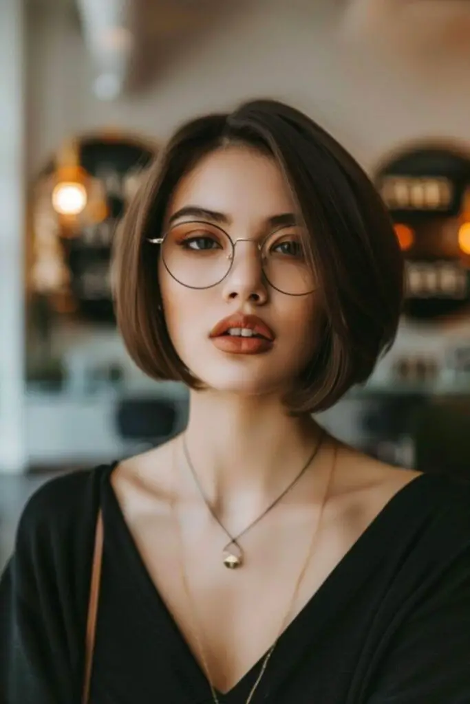 Bob brilhante com linhas fluidas.