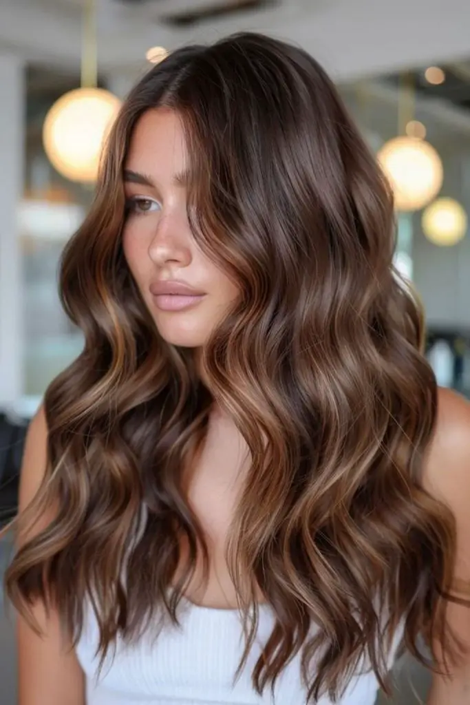 Caramelo de bordo fluindo sobre ondas de mocha