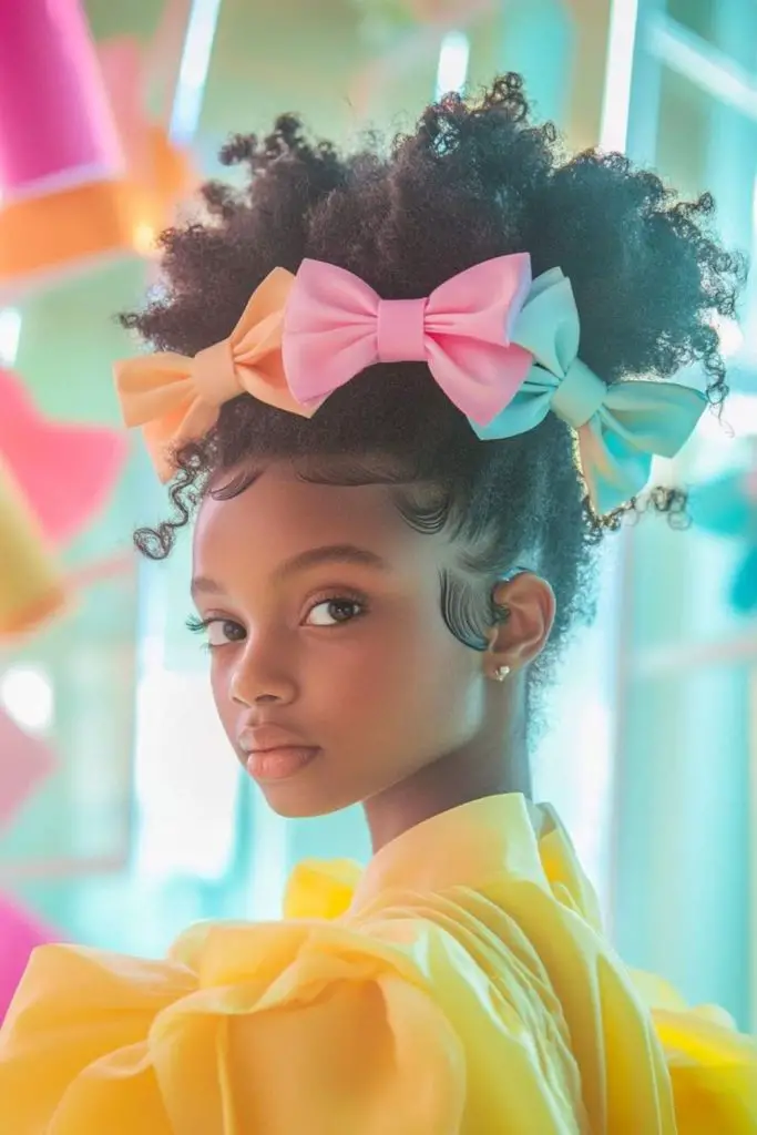 Mini afro com cabelos para bebês