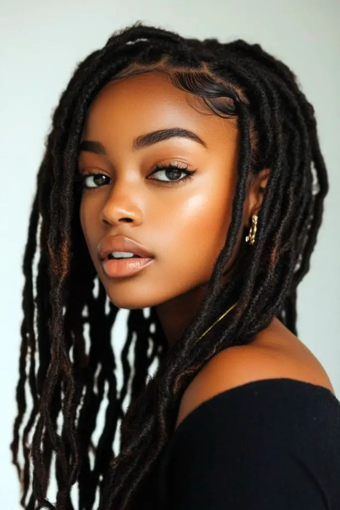 Locs que caiam retos com movimento suave