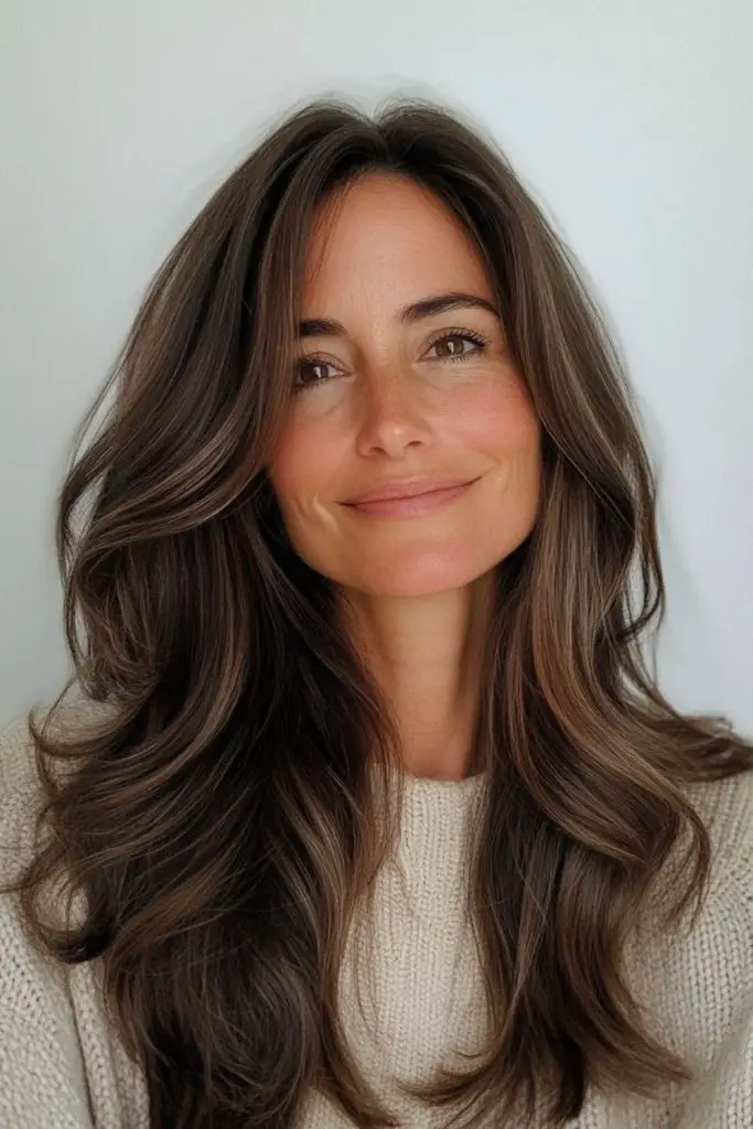 Tons de mocha quentes com cachos soltos