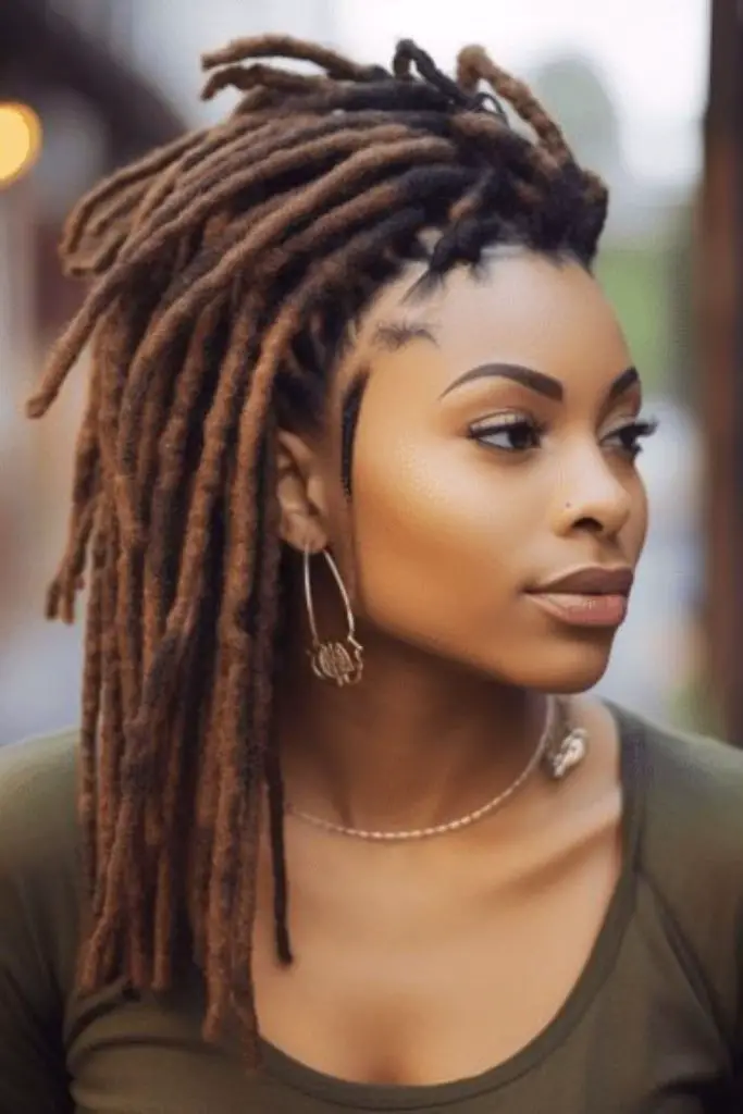Locs laterais com estilo sem retwist