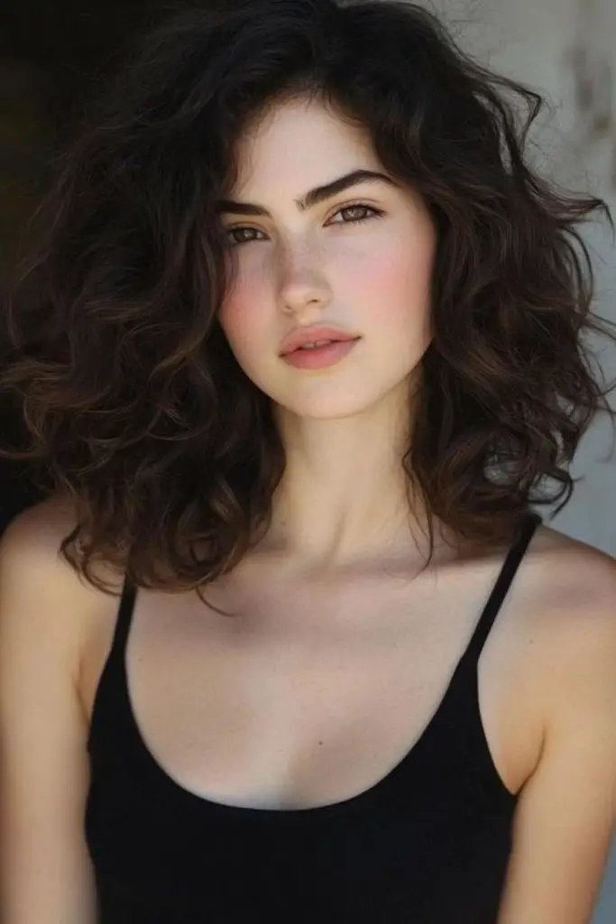 Blowout suave com pontas macias e encaracoladas