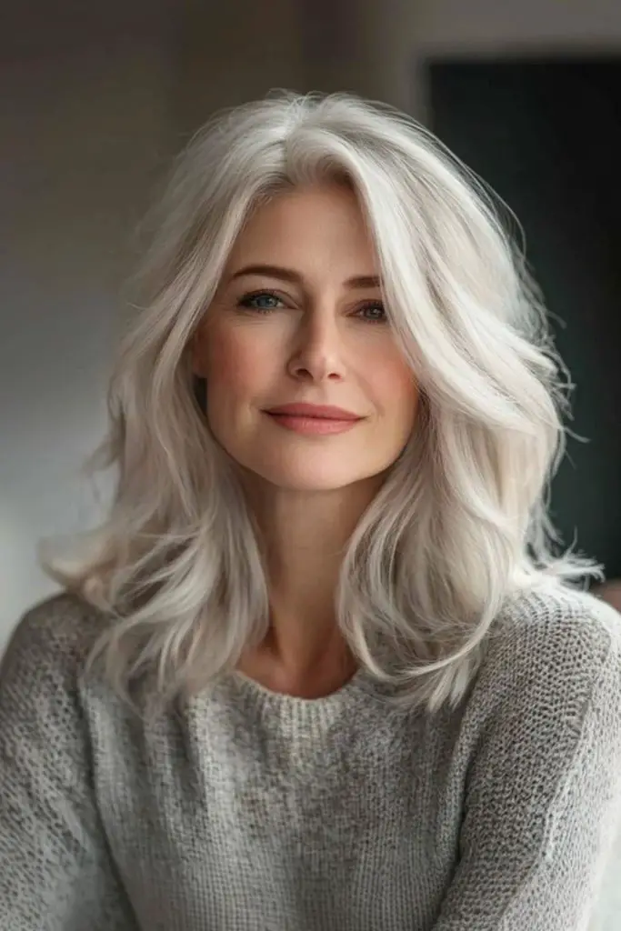 Platinum Shag com pontas largas