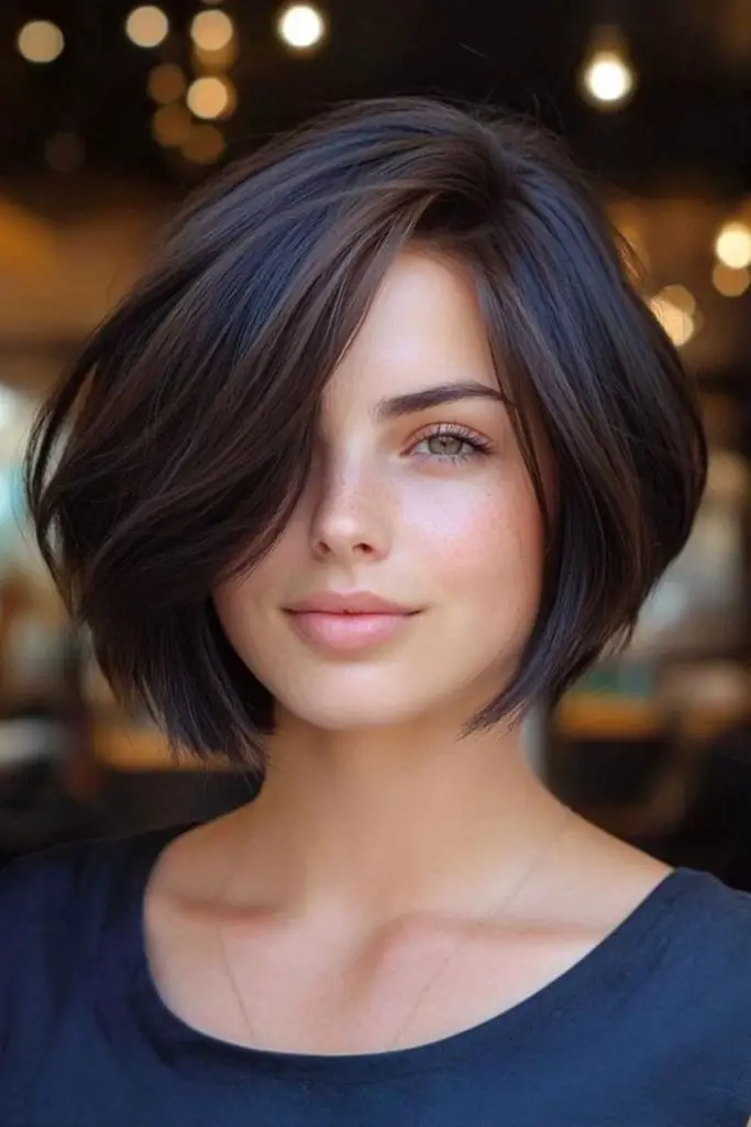 Curvido de inspiração vintage sob Bob.