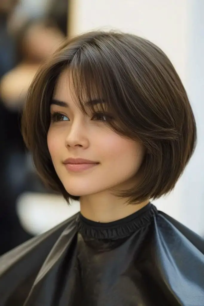 Bob equilibrado com volume e forma.