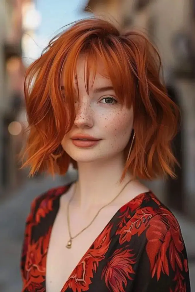 Ondas em tons de ferrugem com margem serpentina