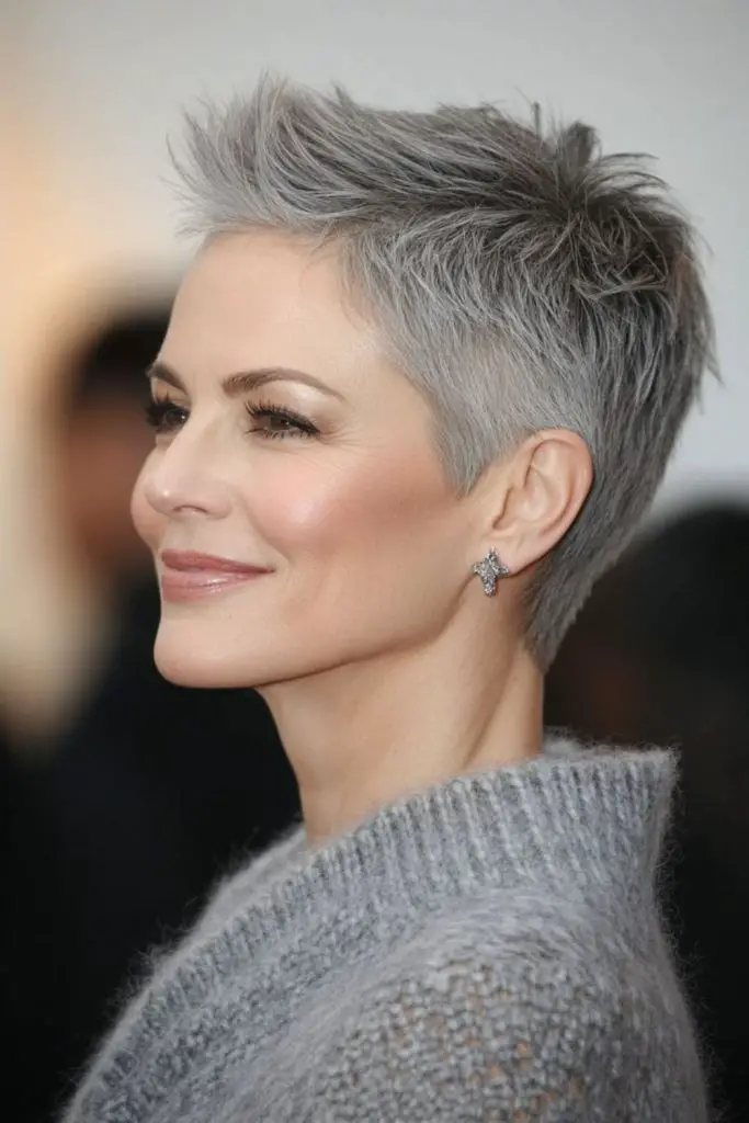 Moonlight Silver Buzz Cut com borda
