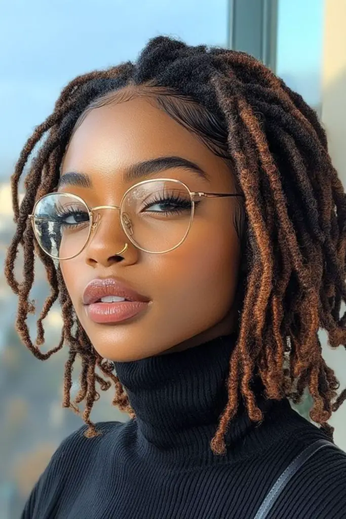 Locs varrendo ombro com curva sem esforço