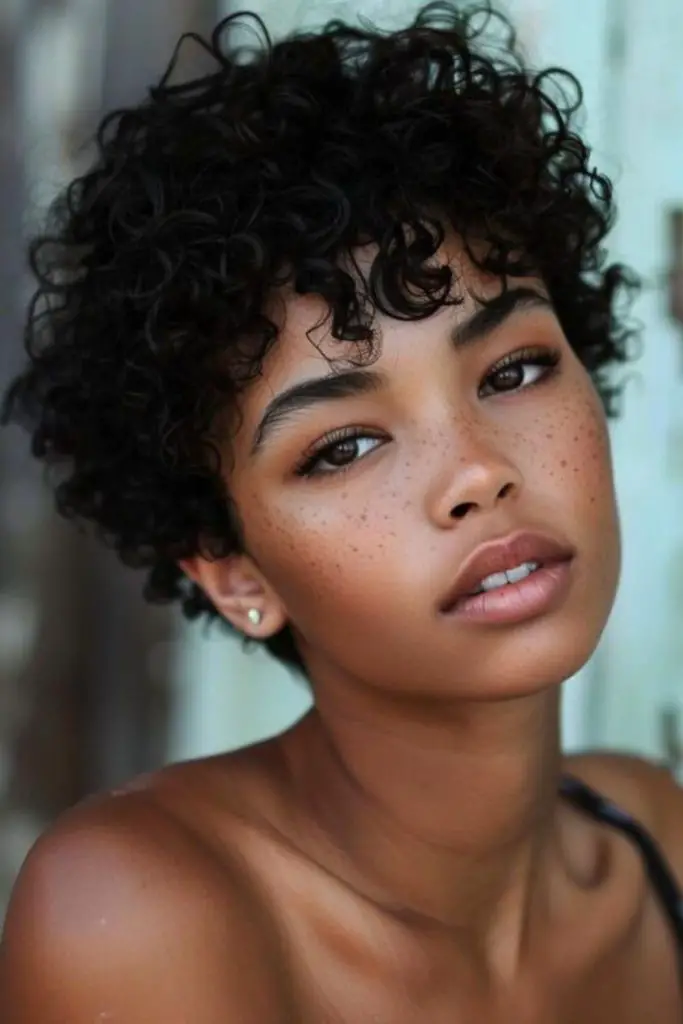 Costeleta enrolada escura com camadas selvagens