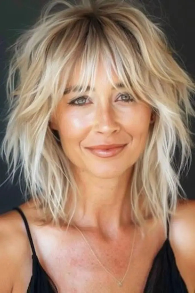 Shag enraizado com tons esfumaçados