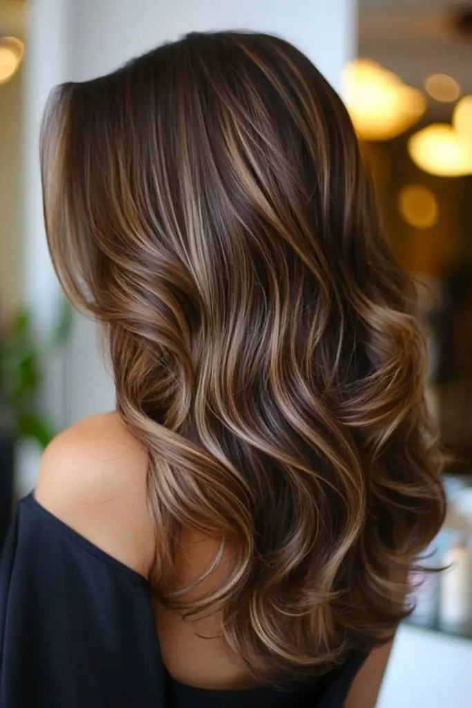 Strips de caramelo sussurrado em marrom macio