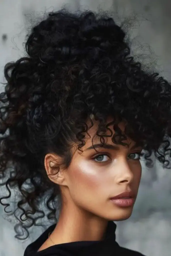 Três Puffs empilhados verticalmente com forma