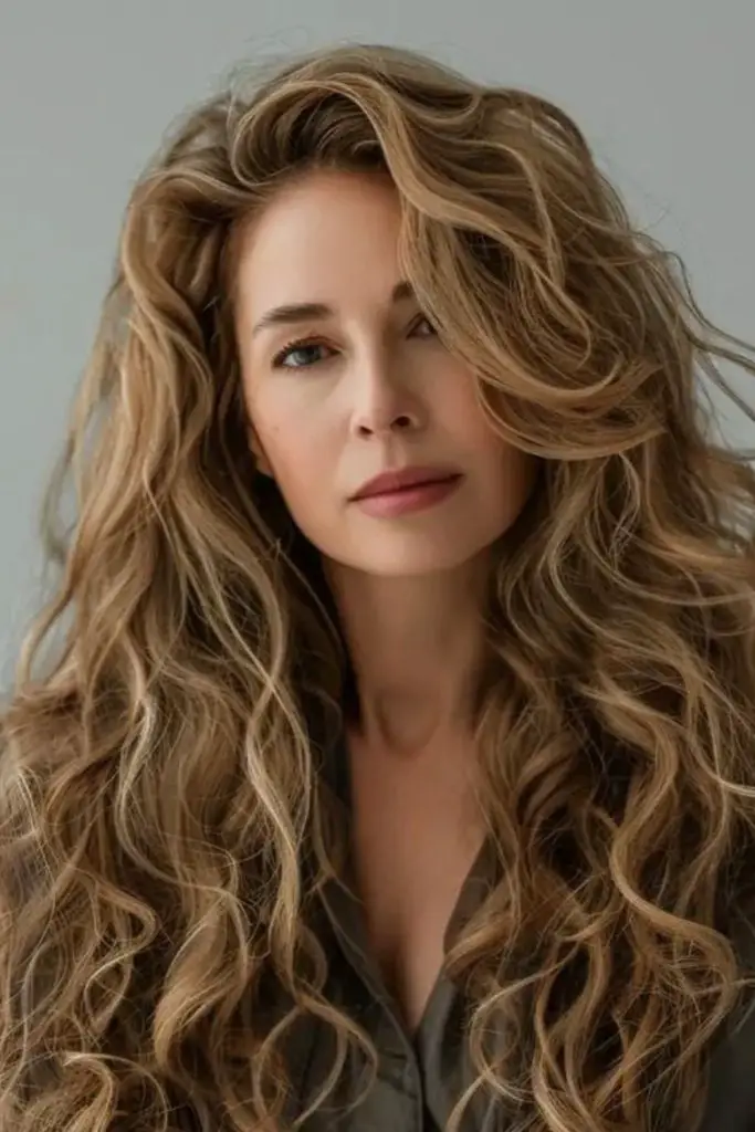 Cachos profundos com ondulações suaves