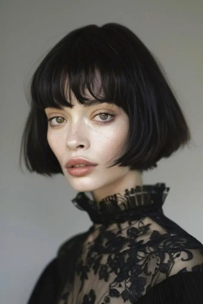 Bruxa de fantoche com reviravoltas negras rosqueadas