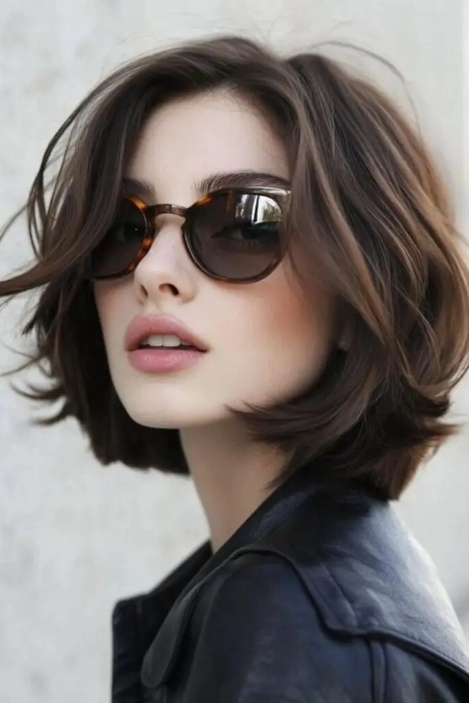 Bob comprimento da mandíbula com ondas artísticas.