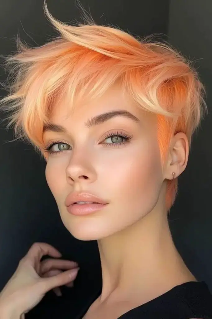 Fauxhawk fosco com tons de cobre