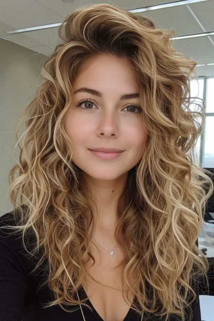 Cachos soltos em chamas com suavidade