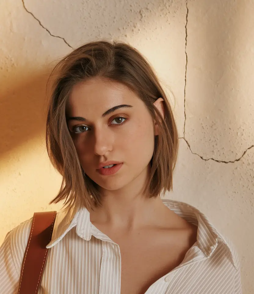 Cortes de cabelo de outono insppo curto bob sem esforço