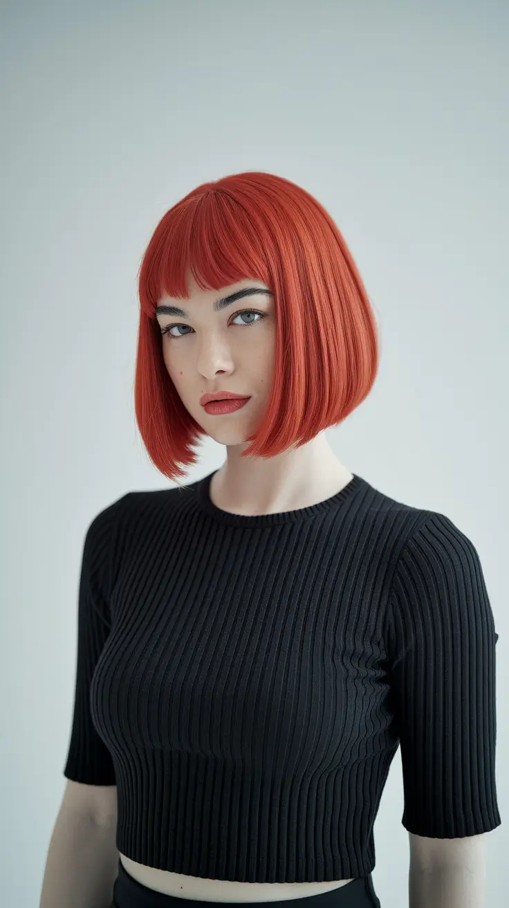 Cortes de cabelo chiques no outono para 2025+lixo de barbear em vermelho ardente