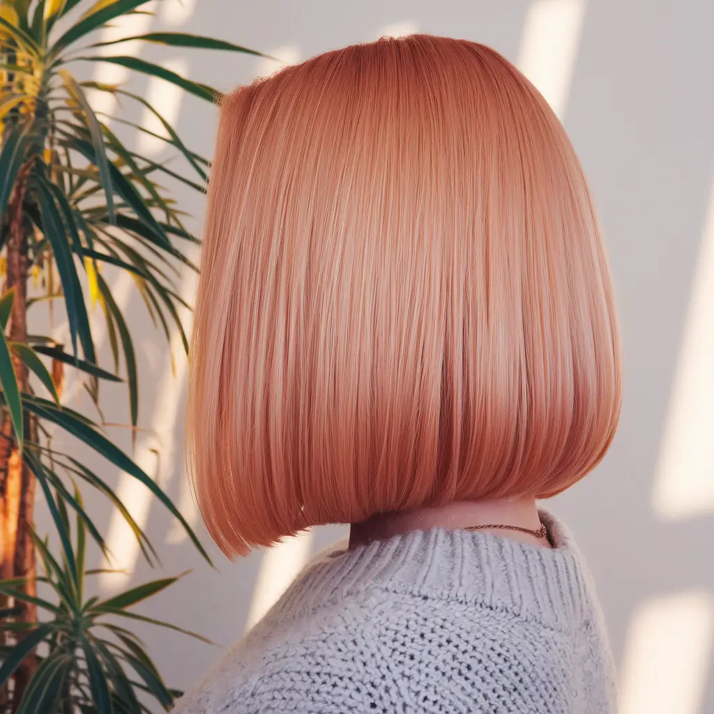 Cortes de cabelo chiques no outono para 2025+bob de pêssego com pontas elegantes