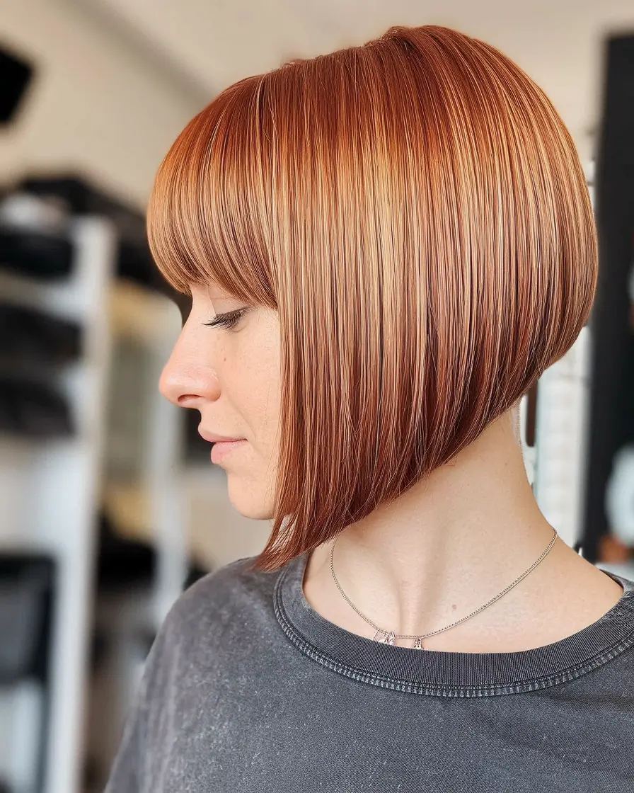 Cortes de cabelo chiques de outono para 2025 cortados de precisão com camadas de canela quente