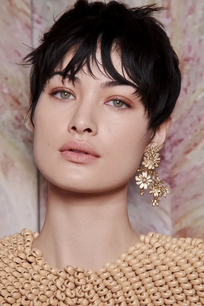 Pixie Haircut outono 2025 Baby bang bang pixie com volume