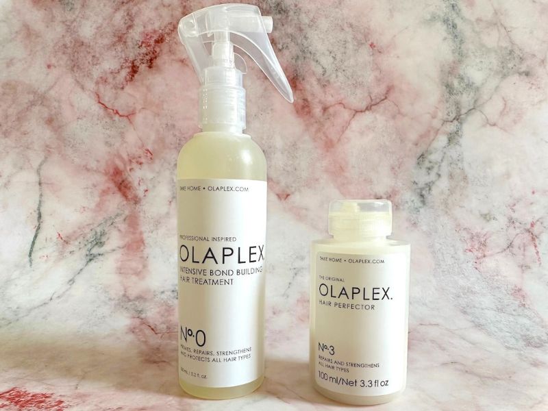 Olaplex No. 0 Tratamento de cabelo intensivo de títulos e Olaplex No. 3 Bond Perfector