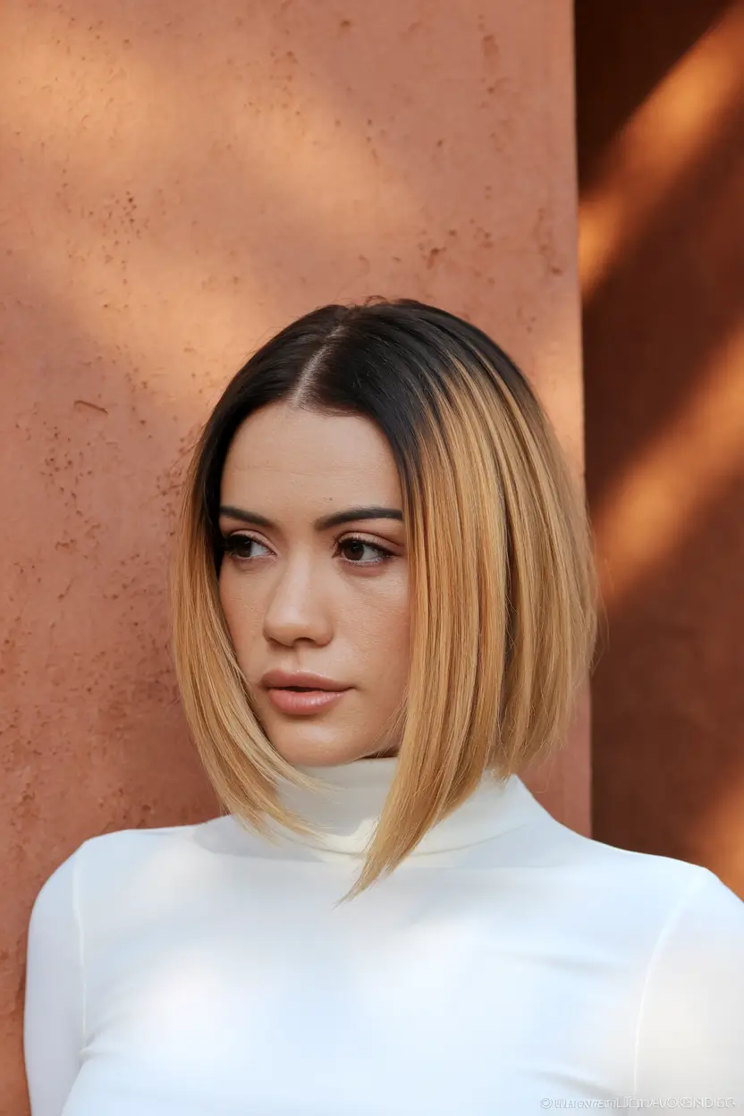 Cortes de cabelo curto de verão 2025: estilos chiques - loira em tons de mel com forma ousada
