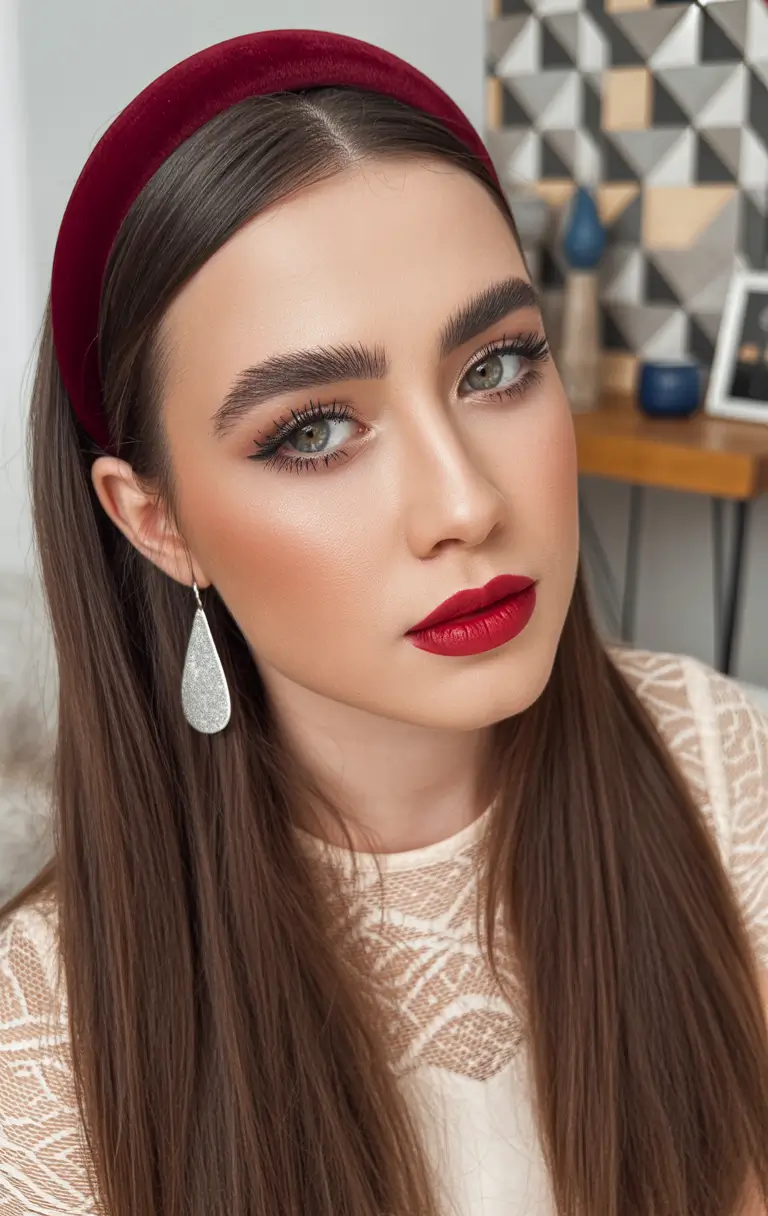 cores de cabelo castanho inverno Morena polida com detalhes ousados