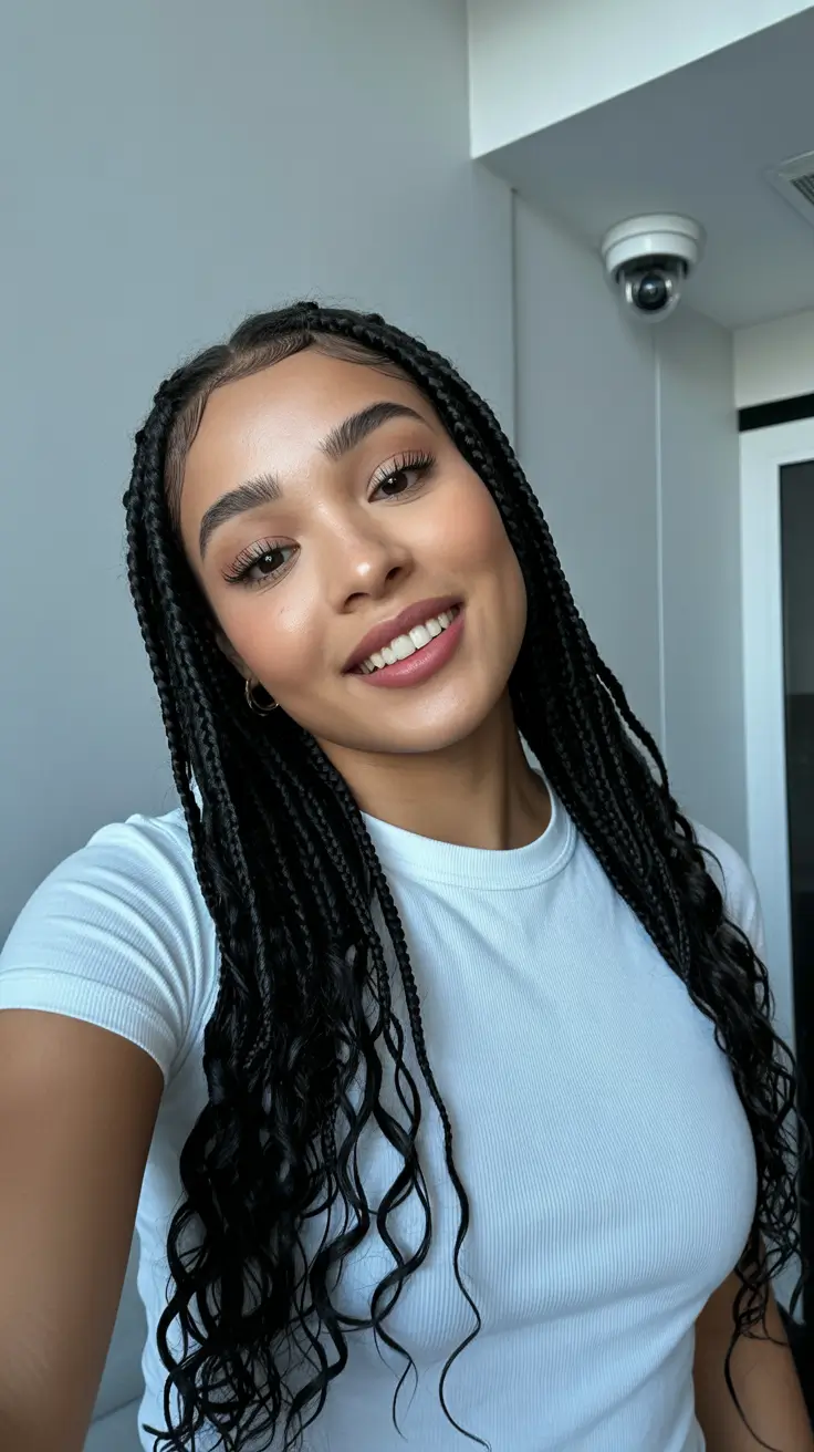 cores de inverno para pintar o cabelo de mulheres negras Tranças longas