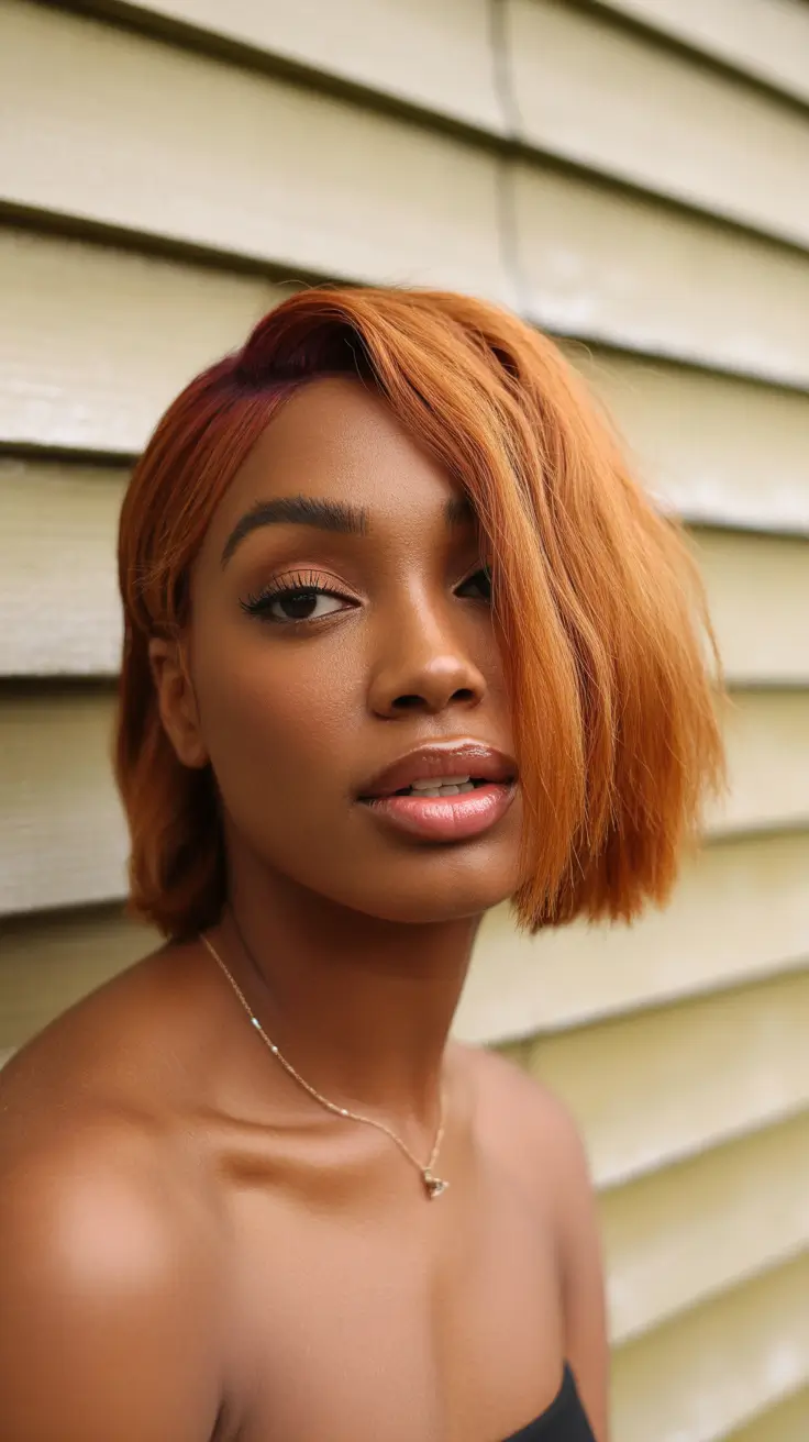 cores de inverno para pintar o cabelo mulheres negras Ondas Âmbar Quentes