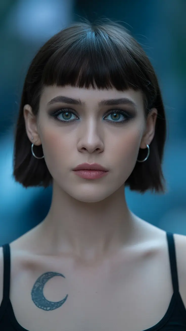 Destaques da cor do cabelo inverno 2025-2026 Bob curto ousado com micro franjas