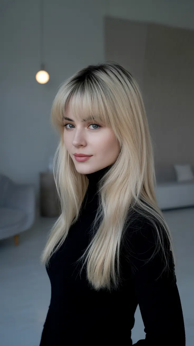 Cor do cabelo destaca inverno 2025-2026 Loiro fosco com franja suave