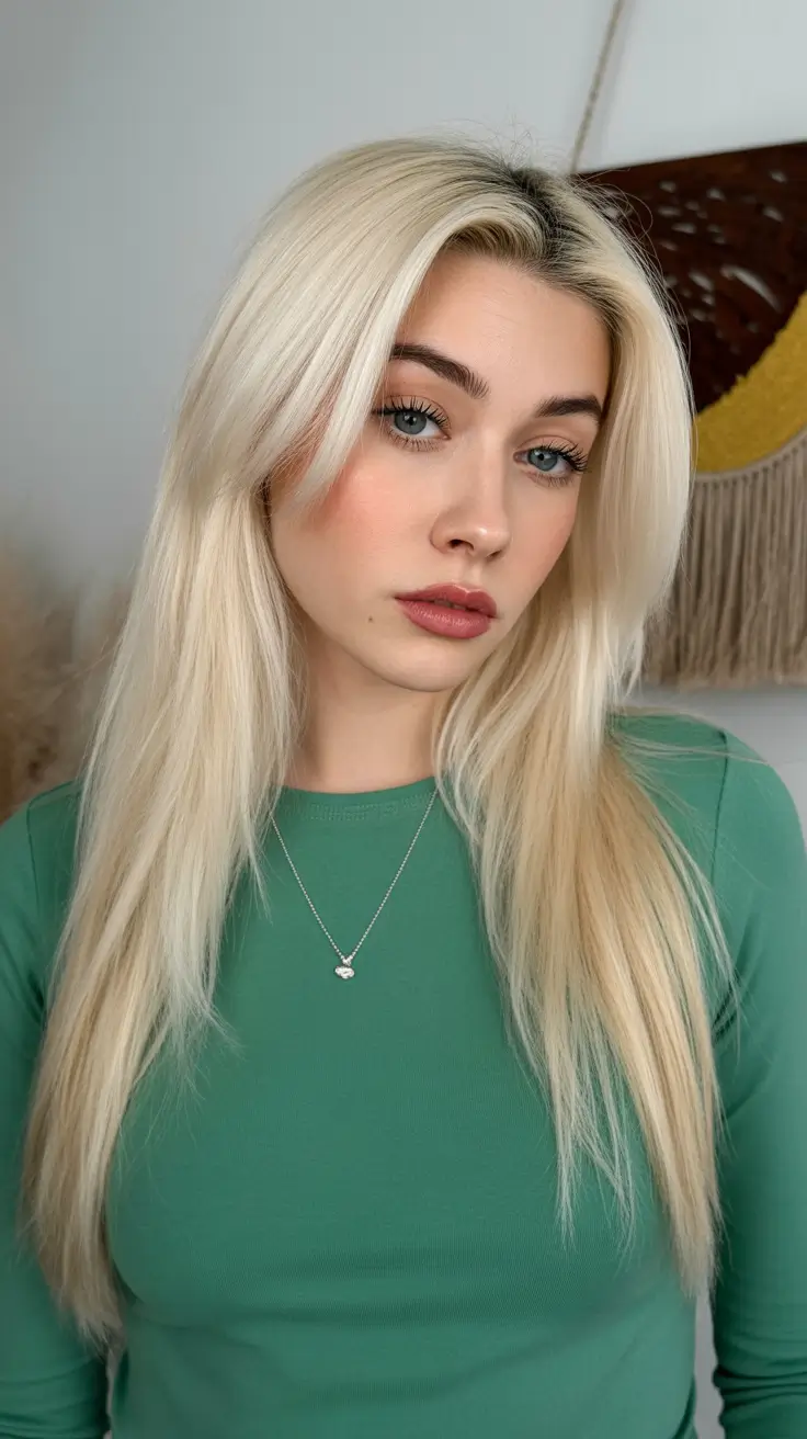 A cor do cabelo destaca o inverno 2025-2026 Platinum Sleek Layers