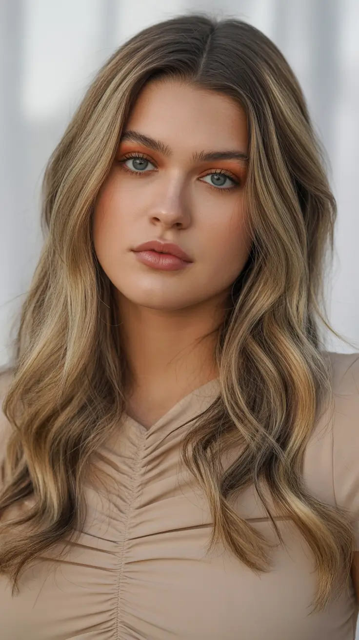 Destaques de cor de cabelo inverno 2025-2026 Ondas de caramelo esfumaçado