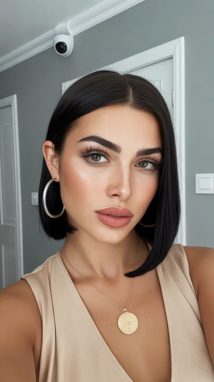 Destaques de cor de cabelo inverno 2025-2026 Chic Espresso Bob