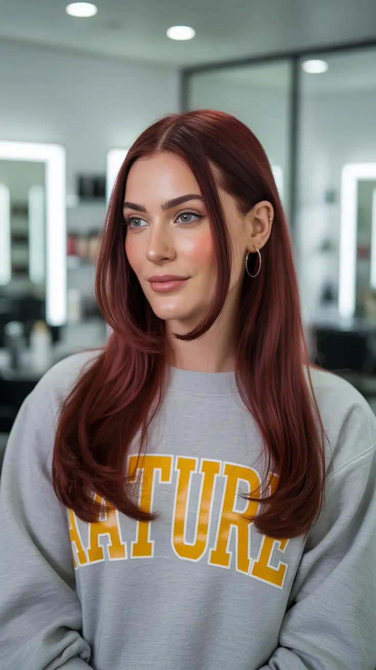 Tendências de cores de cabelo inverno 2025-2026 vermelho cobre