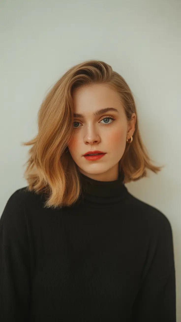 cor de cabelo macio e profundo de inverno Warm Soft Copper Bob